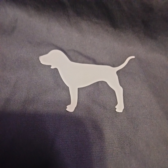 Pink Victoria's Secret Half Zip Rain Jacket. Dog Decal Size XS / S - Picture 2 of 7